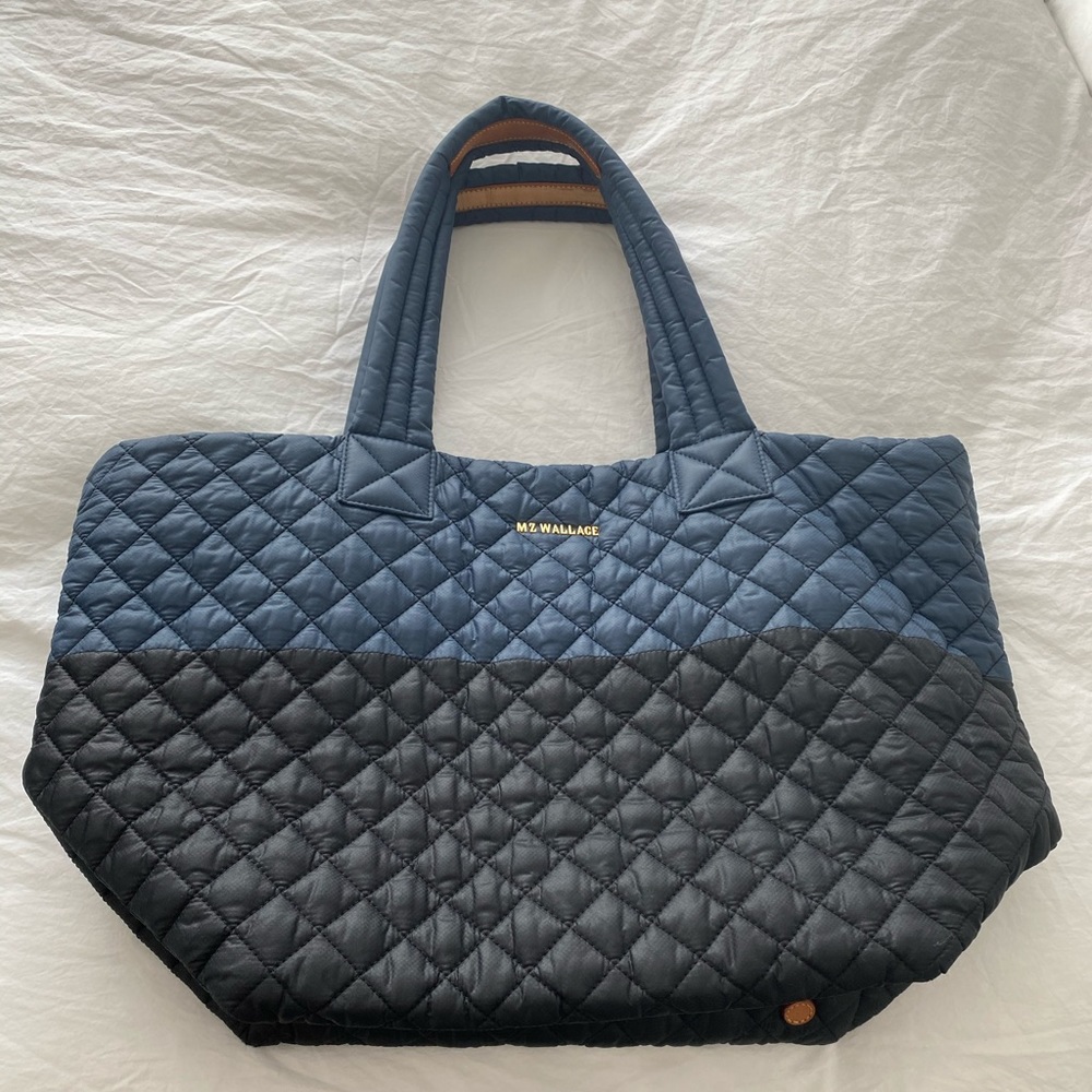 mz wallace navy/black large metro tote